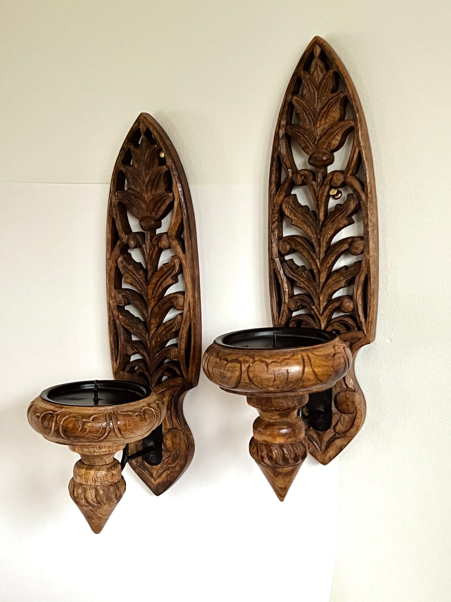 Grandezza Wooden Sconce Set