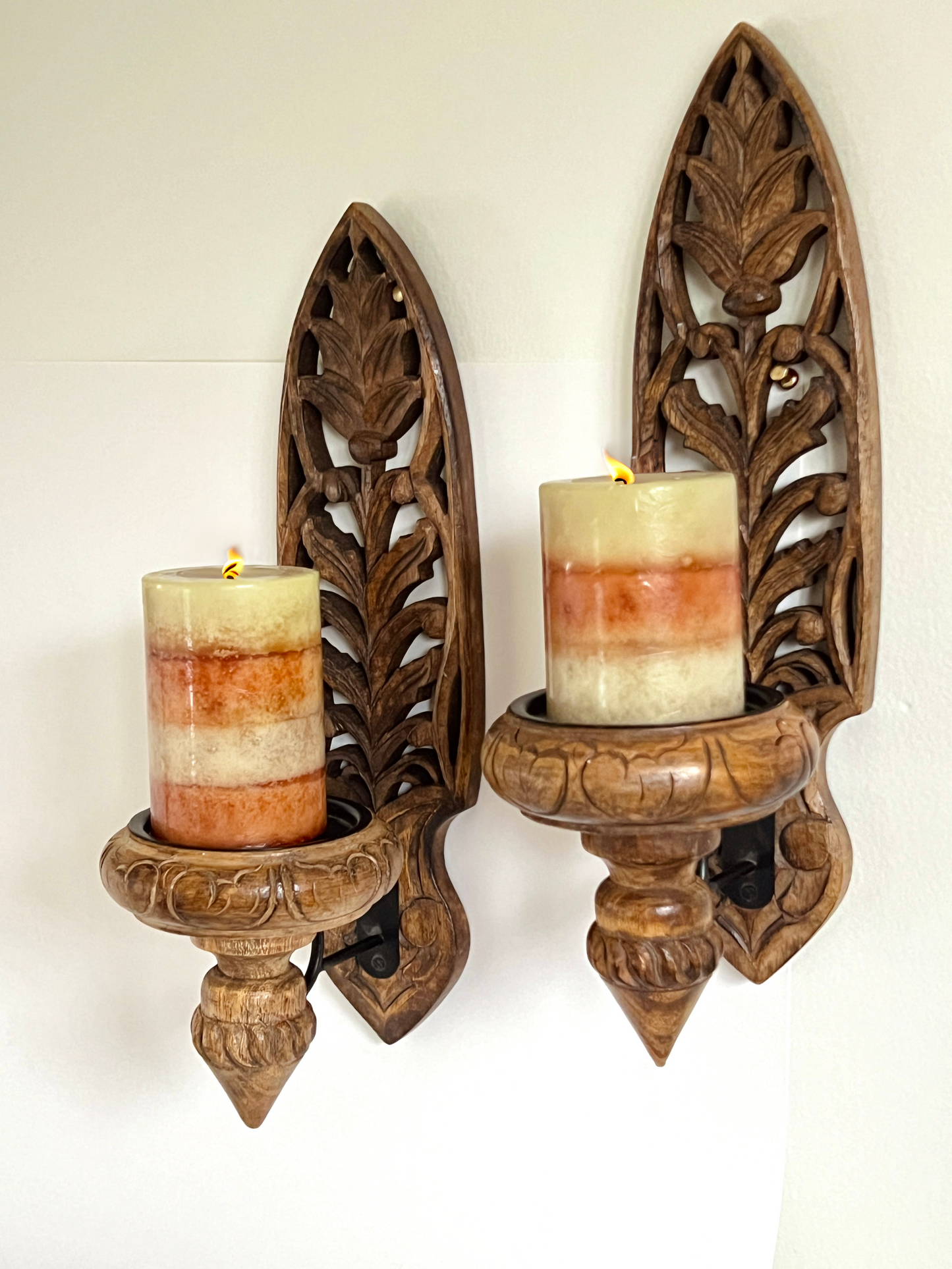 Grandezza Wooden Sconce Set