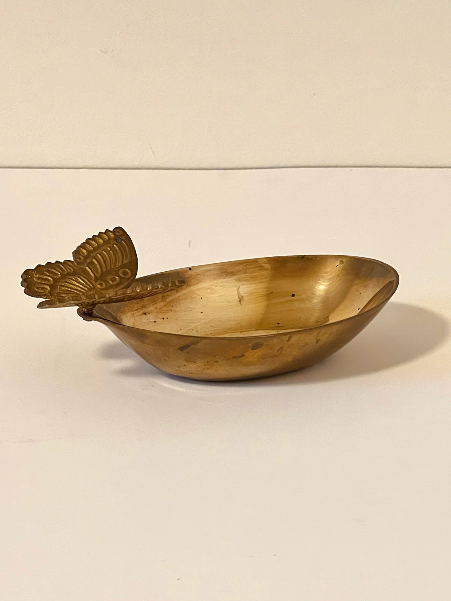 Fritilla Brass Butterfly Trinket Bowl 010