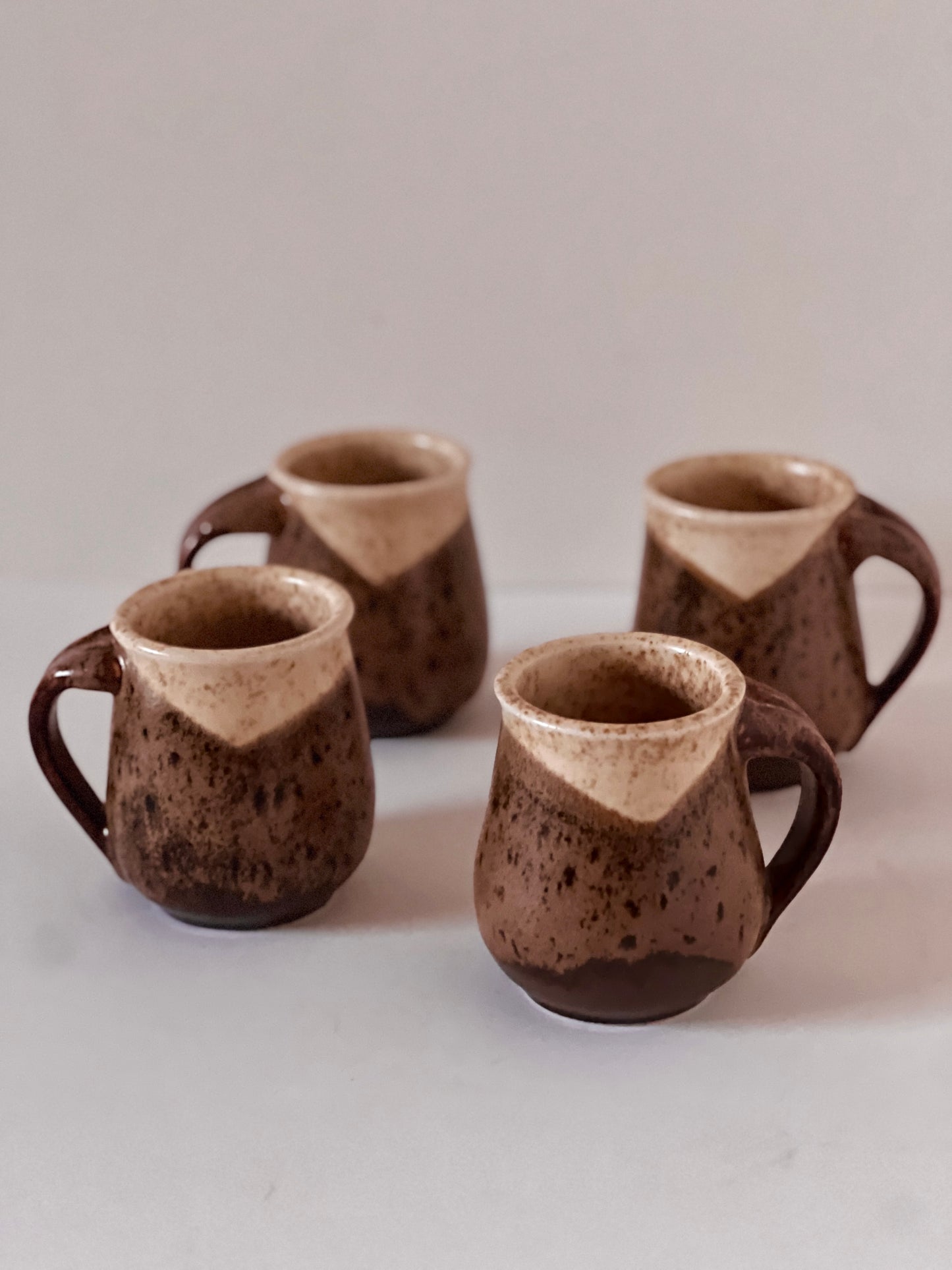 4pc Tartaruga Pottery Mug Set