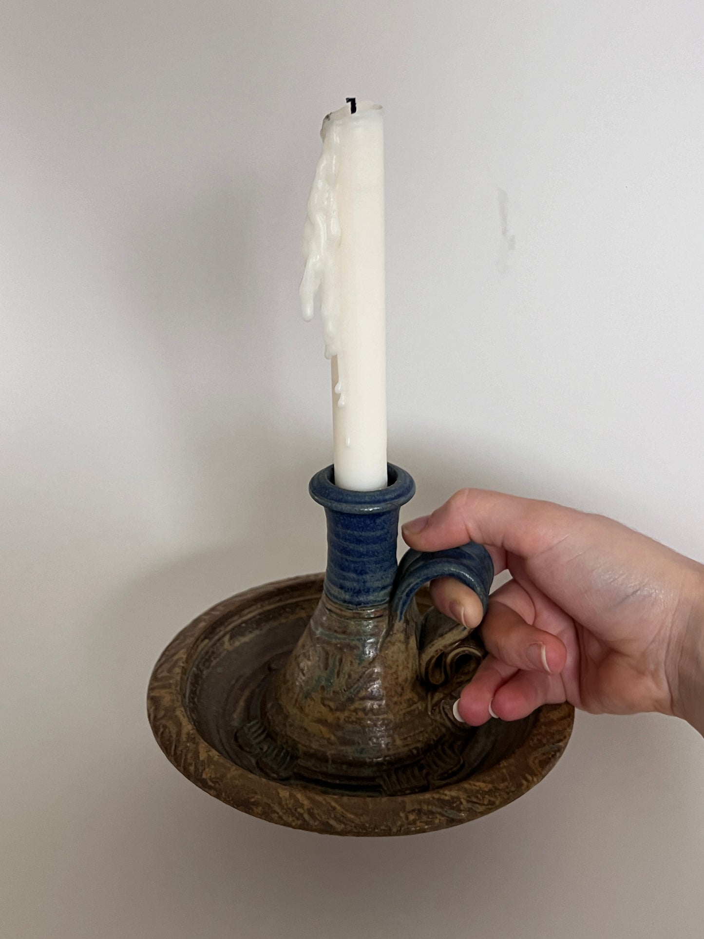 Perenne Glazed Pottery Candle Holder