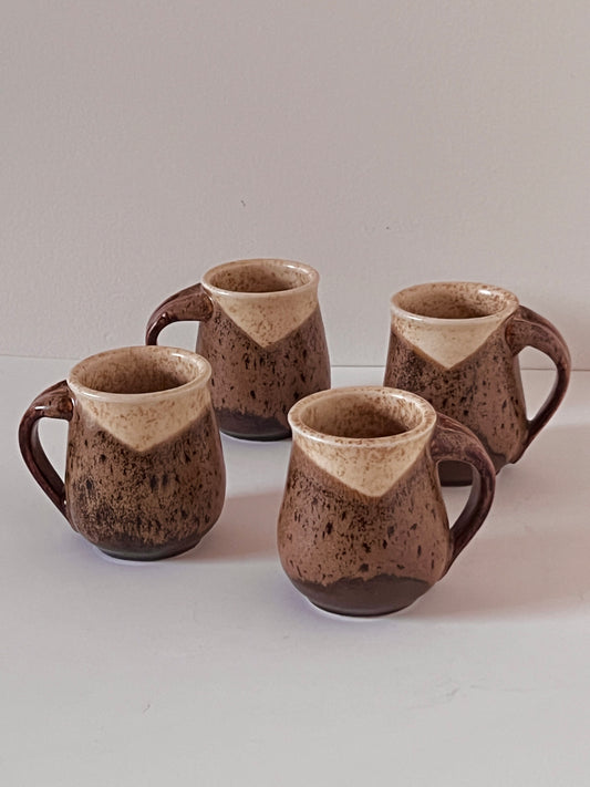 4pc Tartaruga Pottery Mug Set