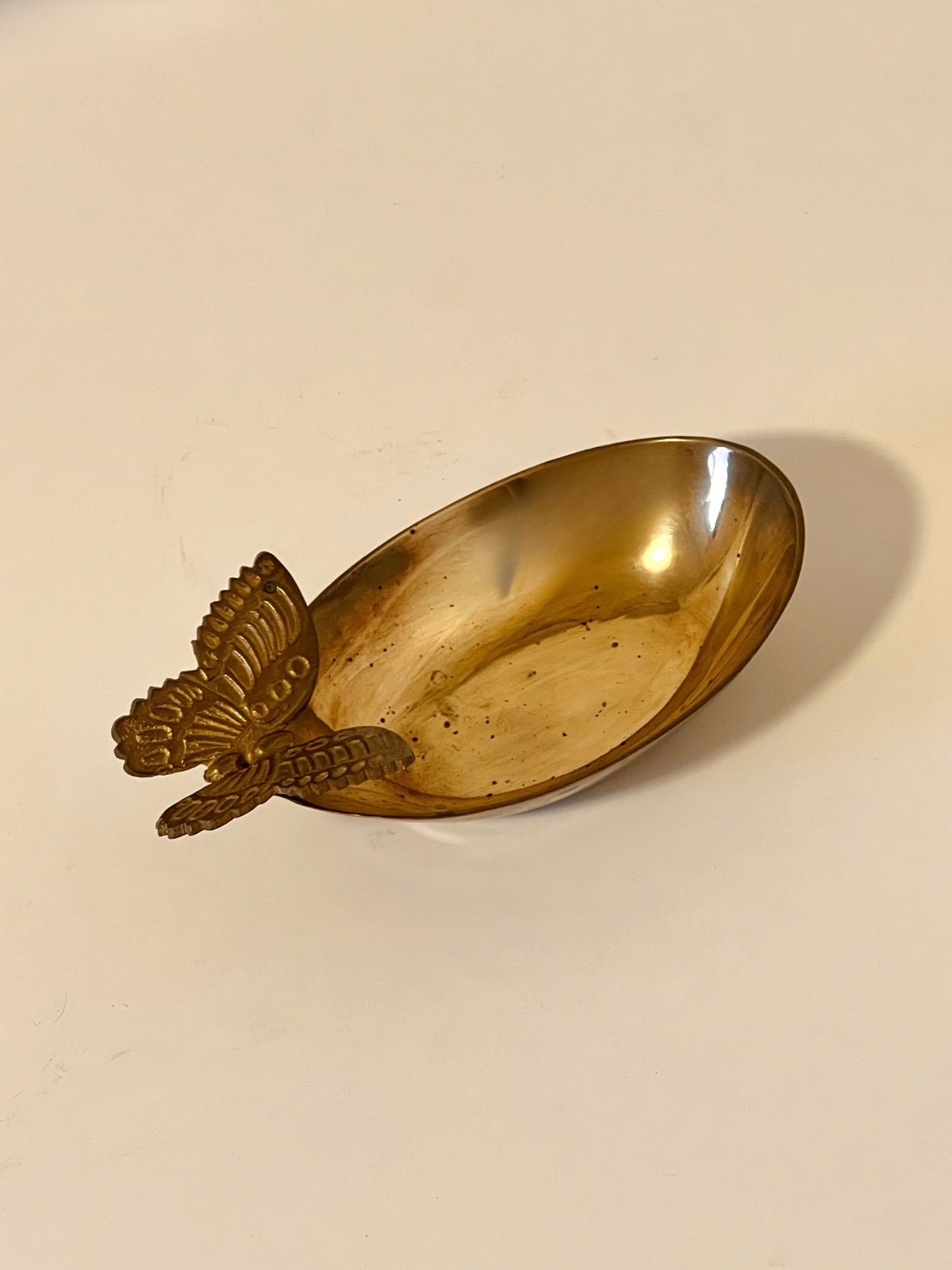 Fritilla Brass Butterfly Trinket Bowl 010