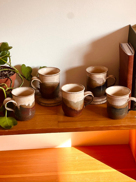 Silvae 5 pc Pottery Mug Set