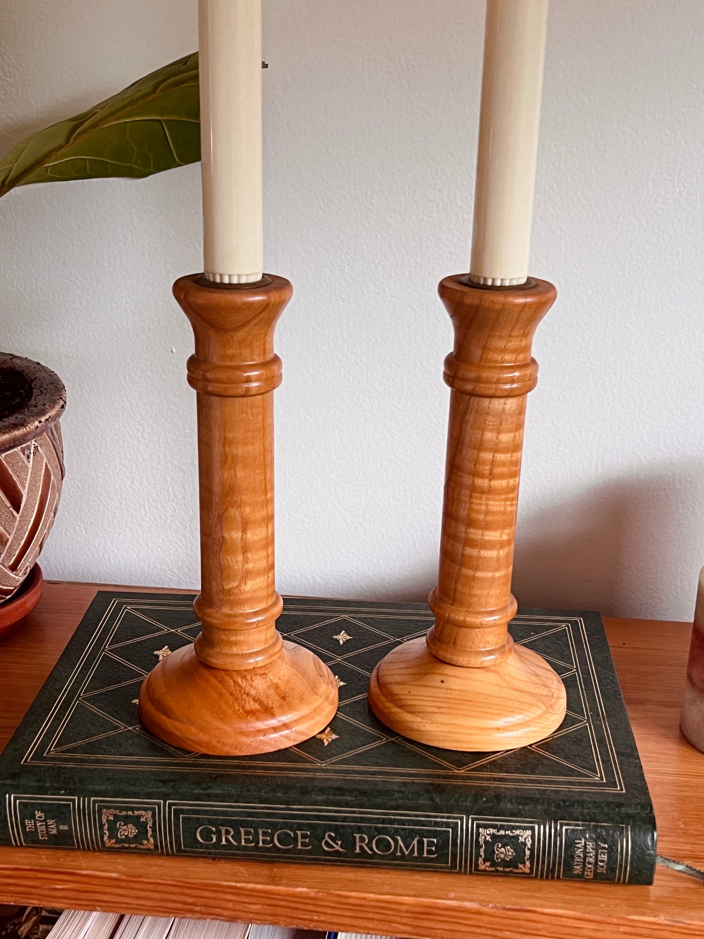 Pilla Wood Candle Holders