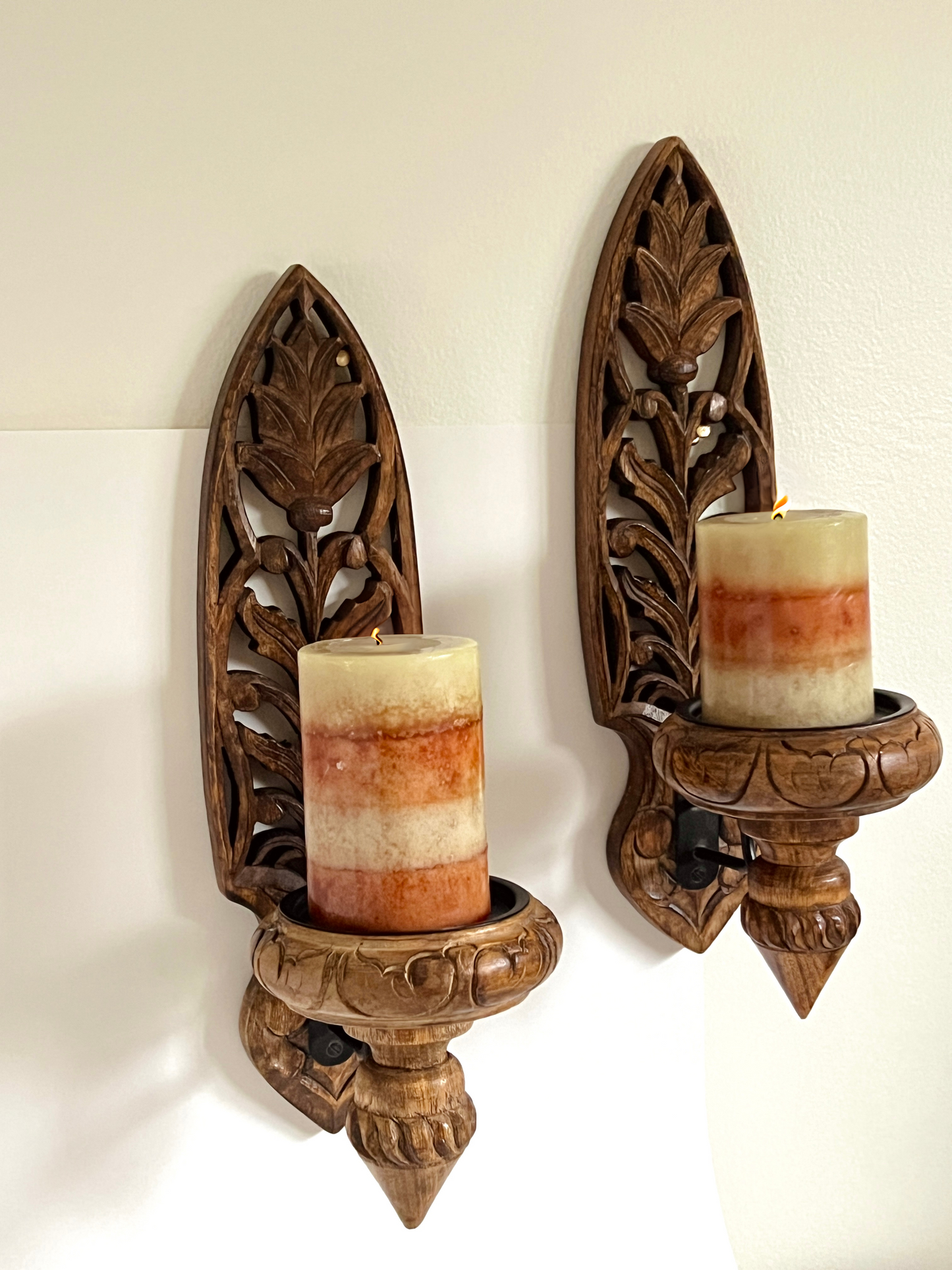 Grandezza Wooden Sconce Set