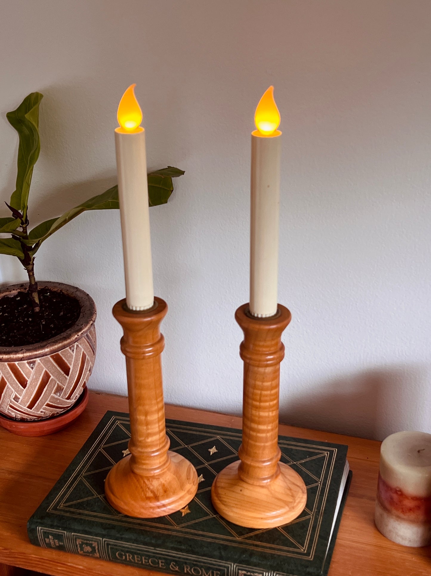 Pilla Wood Candle Holders