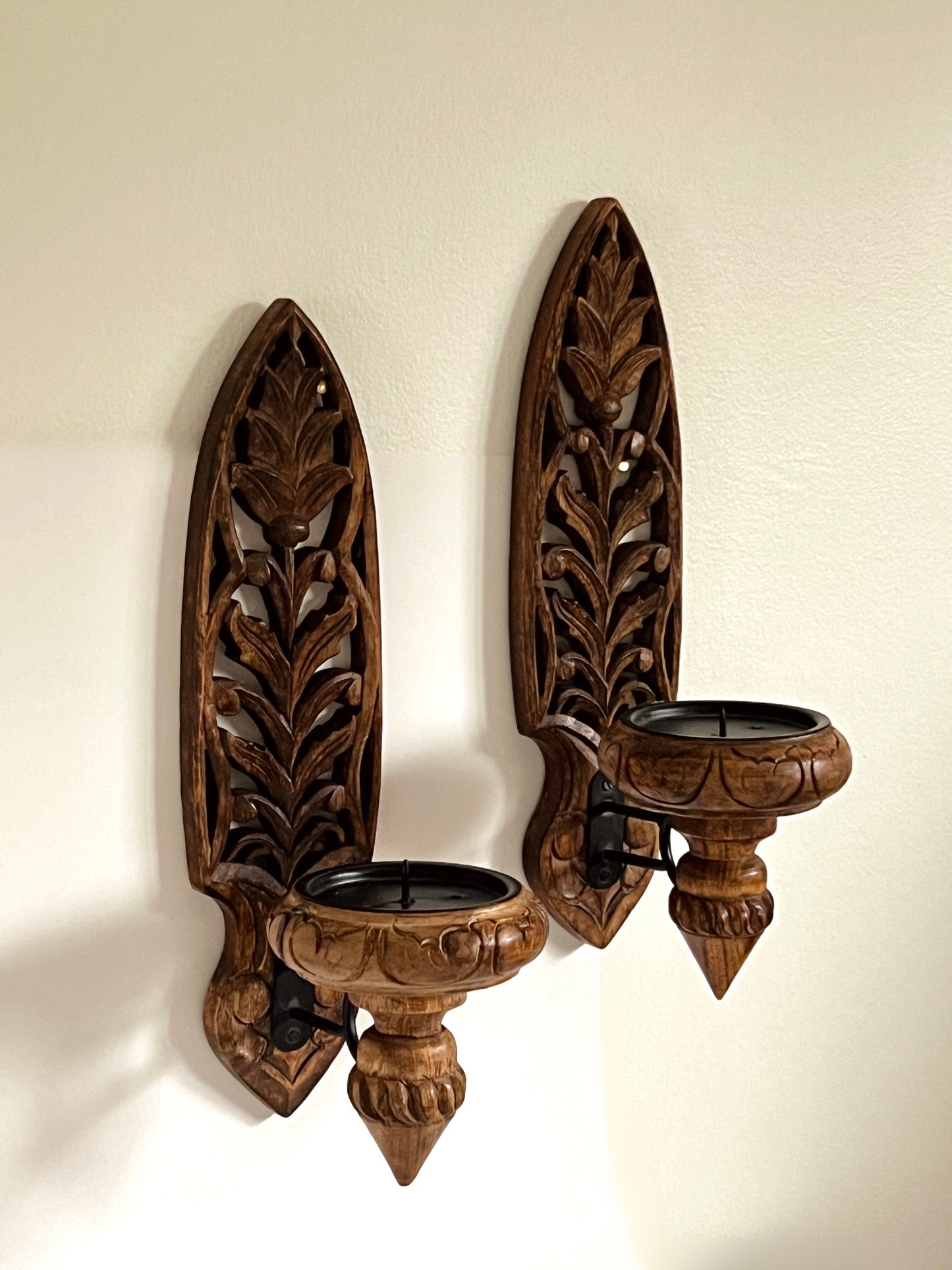 Grandezza Wooden Sconce Set