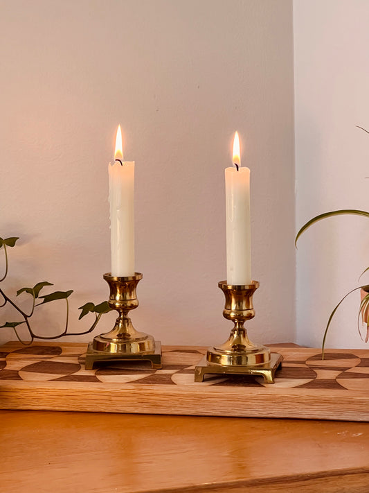 Paio Brass Candle Stick Set